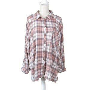 Urban Outfitters Shirt Women’s L Multicolored Plaid Oversized Style No.003/47 Hi